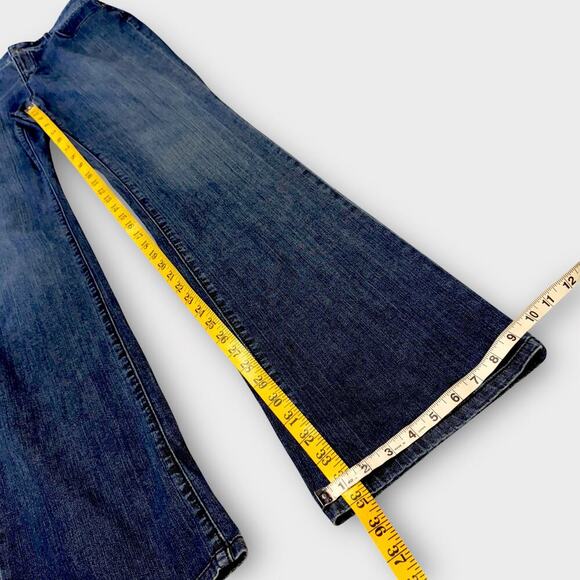 Ann Taylor LOFT Curvy Bootcut Mid Rise Blue Wash Jeans Stretch Size 30/10 Tall - Picture 11 of 13